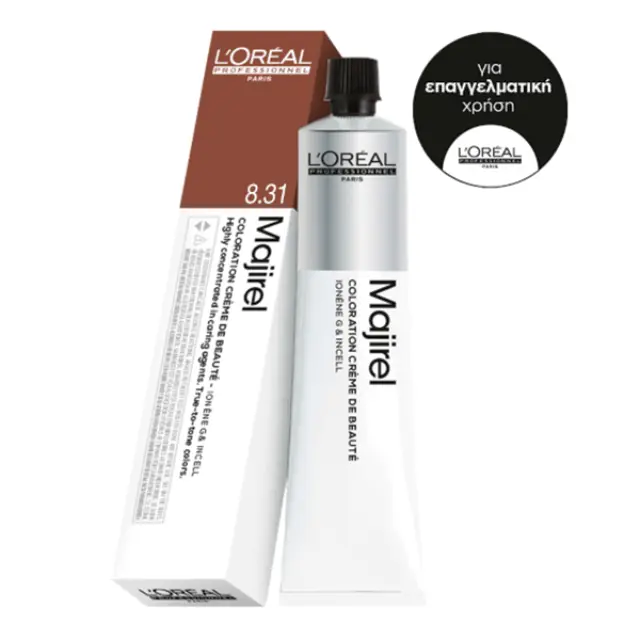 L’Oréal Profeffessionel Majirel Βαφή Μαλλιών 50ml 8,31-Ξανθό Ανοικτό Μπεζ