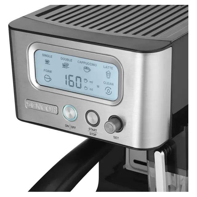 Μηχανή Espresso Ημιαυτόματη 15Bar 1.450W Sencor SES 4090SS Ασημί 3