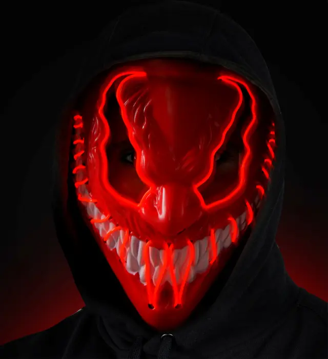 Αποκριάτικο Αξεσουάρ Red Led Monster Μάσκα (Widmann) (W-30338) 3