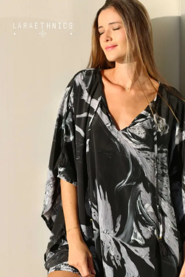 LARA ETHNICS "JAYA" PONCHO (JAYA-BLACK) 2