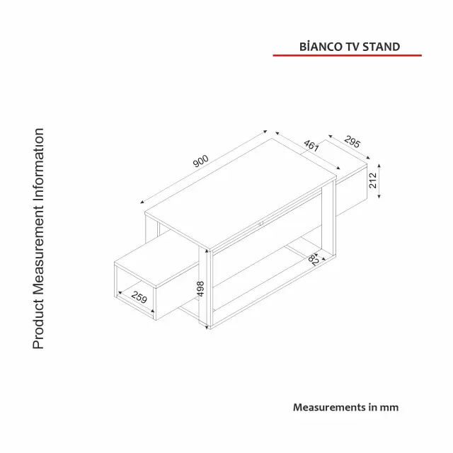 Έπιπλο Τηλεόρασης Μαύρο / Χρυσό BANKO 2