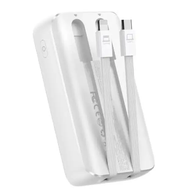 Φορτιστής Ανάγκης Joyroom JR-PBC06 30W 10000mAh PD με 2 Ενσωματωμένα Καλώδια Λευκό N67204 3