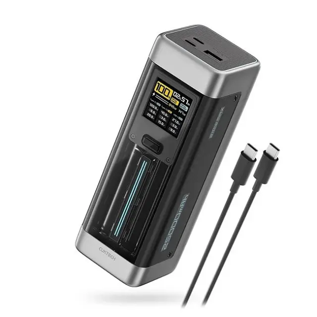 Cuktech PowerBank 25000mAh 210W 2x USB-C 1x USB-A Black (CUK00P23GLBK)