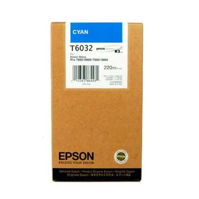 Epson T6032 Γνήσιο Μελάνι Εκτυπωτή InkJet Κυανό (C13T603200)