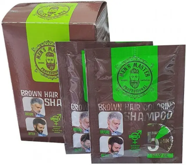Men's Master Brown Hair Coloring Shampoo 25ml – Σαμπουάν Βαφής Μαλλιών Καστανό
