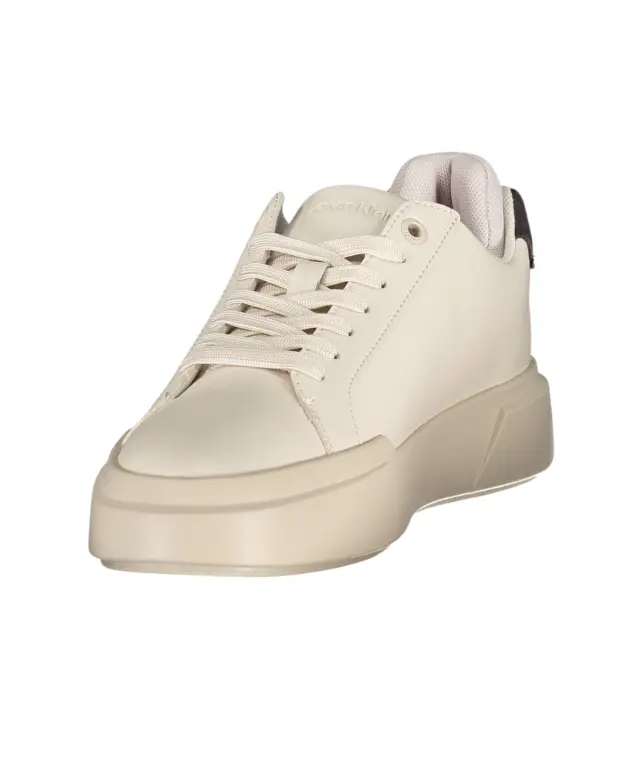 Calvin Klein - Γυναικεία Sneakers Chunky Lace-up Leather HW0HW03224-0KE Offwhite 3