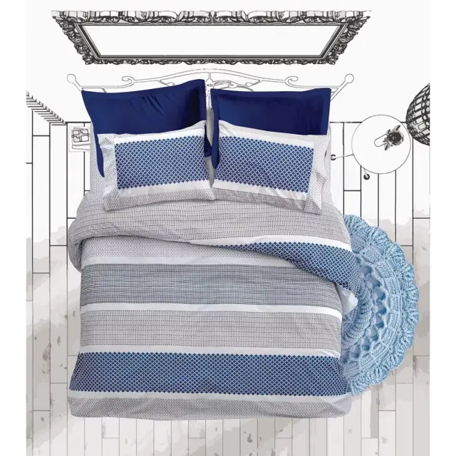 BOHO ΣΕΤ ΚΟΥΒΕΡΛΙ 160Χ240 50X70CM 144TC 100% COTTON - -