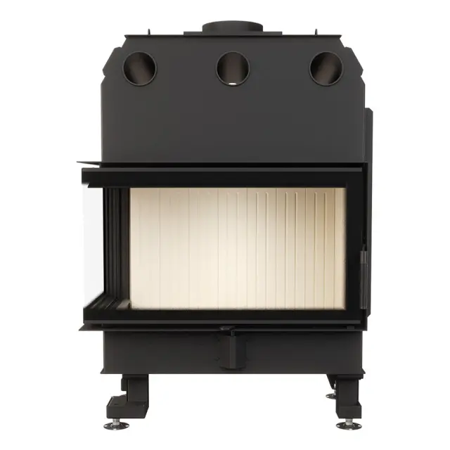 Ενεργειακό Τζάκι Ξύλου Γωνιακό 17.0kW Energy 85х50x47L ECO - Saven Χρώμα κεραμικής επένδυσης Λευκό