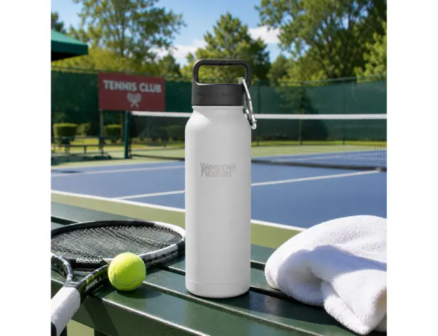 Μπουκάλι Θερμός Stein Healthy Human με χωρητικότητα 621ml και διατήρηση θερμοκρασίας 12h ζεστό / 24h κρύο - Pure White 21OZ Pure White