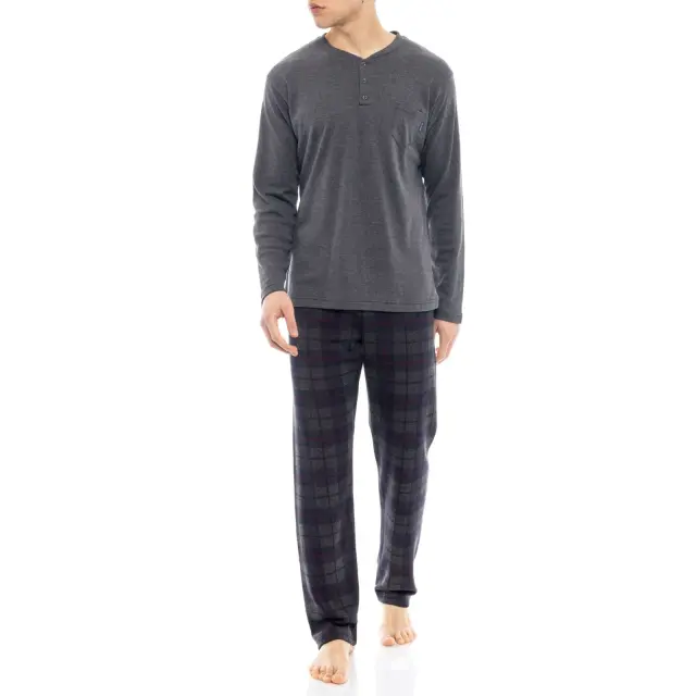 Ανδρική πιτζάμα Homewear Red Gray Jaquard W-M647 Grey Ulisse - XL