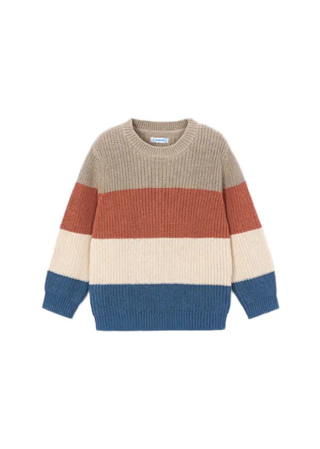 Mayoral παιδική πλεκτή μπλούζα για αγόρι color blocking 16-04305-1