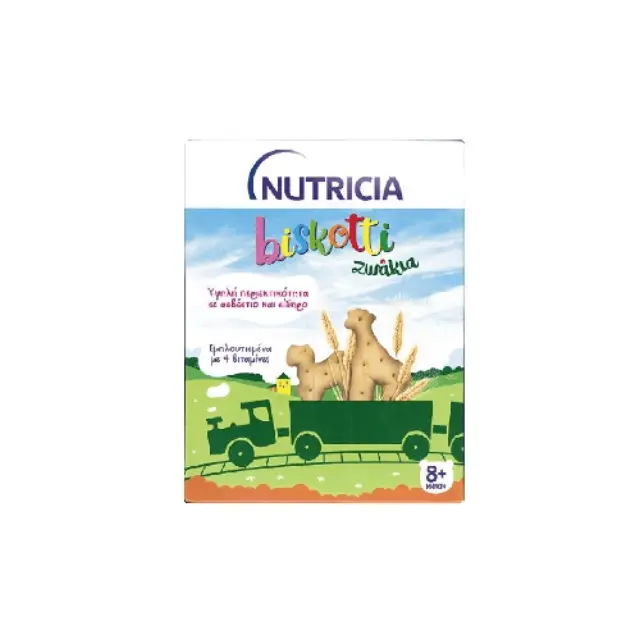 Nutricia Biskotti Ζωάκια 8m+ Βρεφικά Μπισκότα με Βιταμίνες, Σίδηρο και Ασβέστιο, 180gr