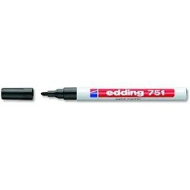 Μαρκαδόρος ανεξίτηλος Edding 751 στρογγυλή μύτη 1-2mm μαύρος