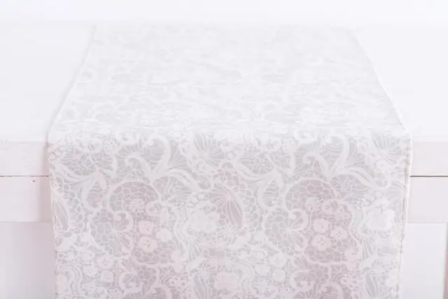 Beauty Home ΡΑΝΝΕΡ ΜΕ ΤΥΠΩΜΑ ΛΕΥΚΗ ΔΑΝΤΕΛΑ 32 cm x 2.5 m