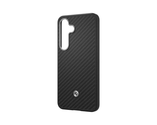 GP-FPS936PGA Samsung by Spigen Enzo Aramid Magnetic Cover for Galaxy S25+ Black Silver 2
