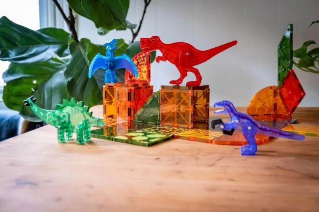 Magna-Tiles Μαγνητικό Παιχνίδι Μαγνητικά Πλακίδια Dino World 40 Κομμάτια για 3+ ετών 22840 3