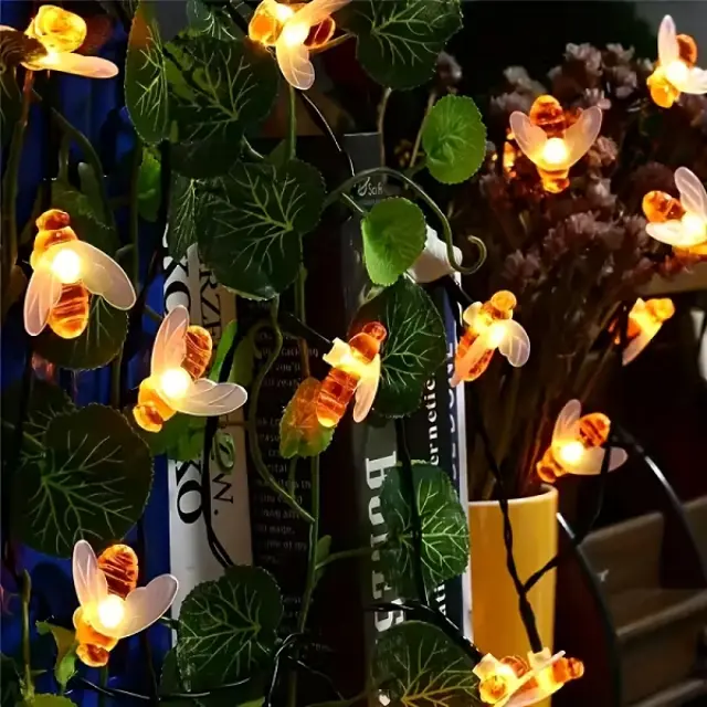 Ηλιακή γιρλάντα φωτισμού LED - Μέλισσα - 5m+1m - 20D - 152806 - Warm White 2