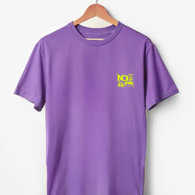 T-shirt Noshame® Μώβ με τύπωμα Smile - 132562 - XXL 2