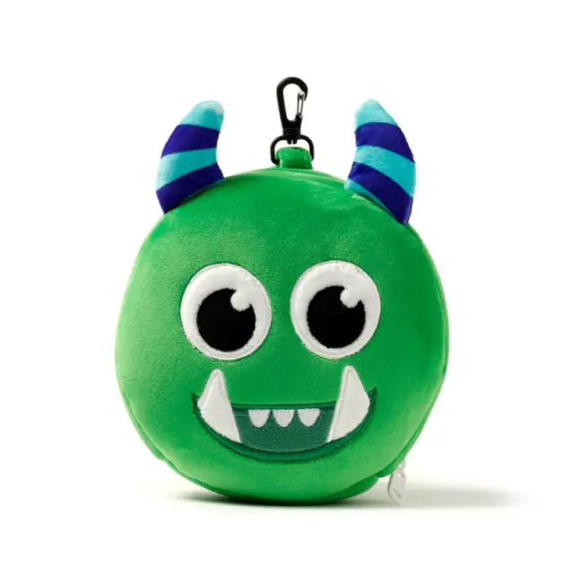 Puckator Relaxeazzz Travel Pillow & Eye Mask: Green Monster