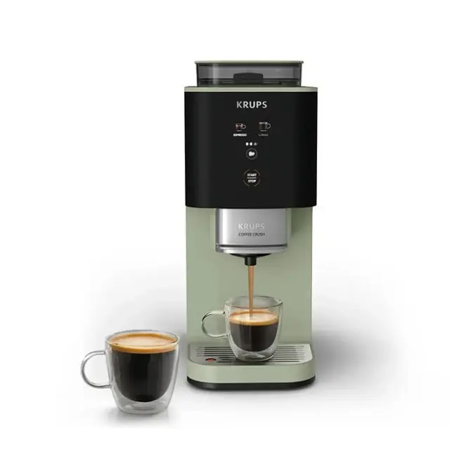 Krups Αυτόματη Μηχανή Espresso Coffee Crush 1370W 15bar Green (SA401LE0)