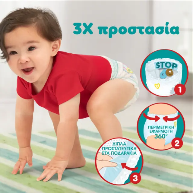 Pampers Premium Care Pants Monthly Πάνες Βρακάκι No. 3 για 6-11kg, 204τμχ 3
