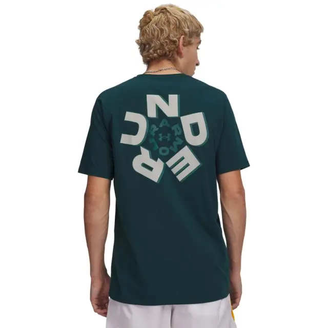 Under Armour Men's Radial Wordmark Shortsleeve T-Shirt Πράσινο Σκούρο 6009264-919 (Under Armour) 2
