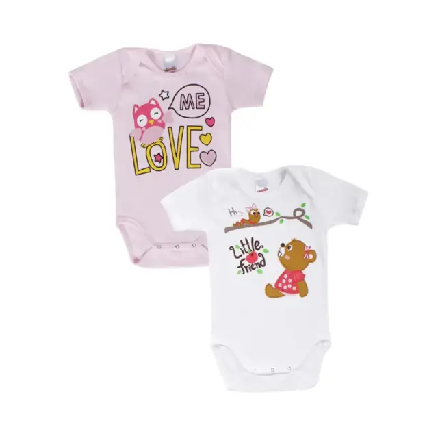 Minerva Φορμάκι Baby Κμ Κορίτσι Love - Διπλό Πακέτο, Χρώμα Εκρού