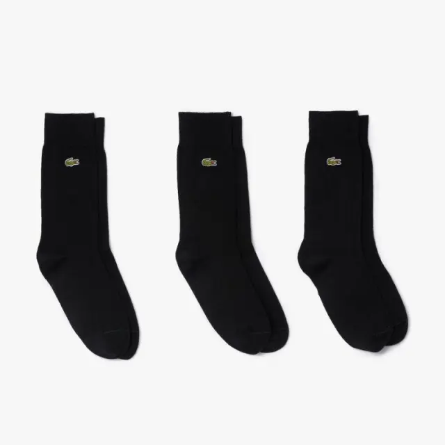 Unisex Κάλτσες Lacoste 3 Ζεύγη RA8142-031 Μαύρο - 43-46