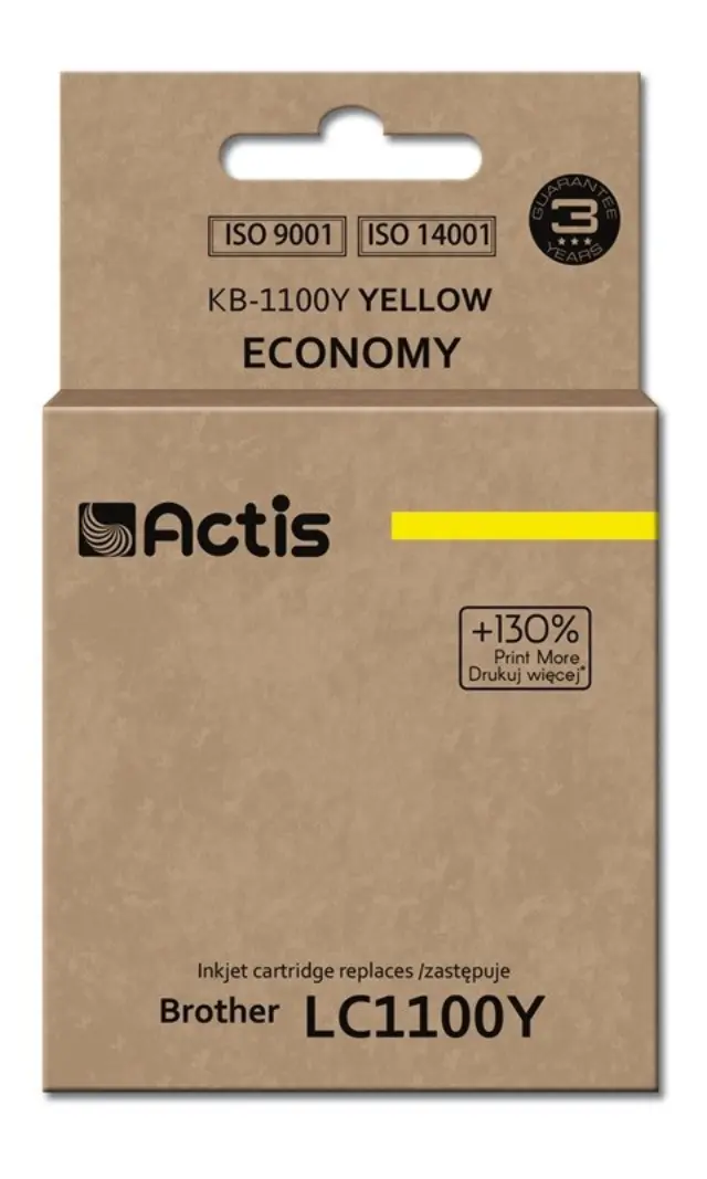 Actis KB-1100Y Ink (replacement for Brother LC1100Y -980Y Standard 19 ml yellow)