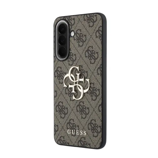 Guess PU 4G Metal Logo Case for Samsung Galaxy A57 Brown 2