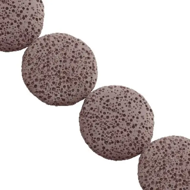 Χάντρα Dyed Amethystine Lava Coins 32mm - 6τεμ