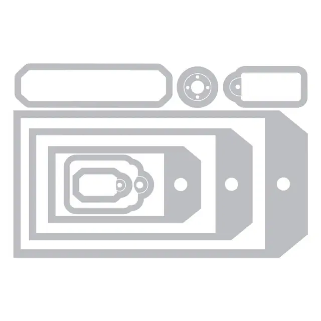 Μήτρες Sizzix Framelits Dies, Ετικέτες, σετ 8 τεμ. 2