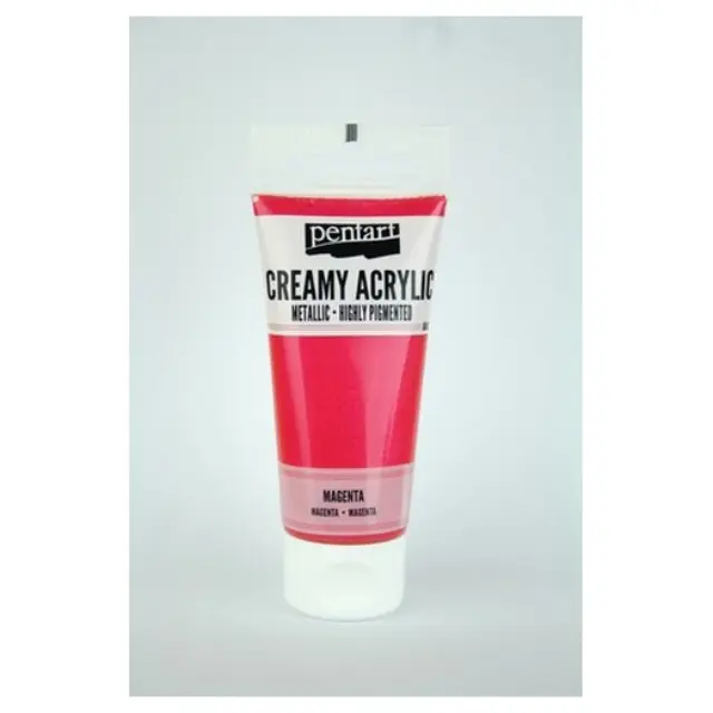 Χρώμα ακρυλικό Creamy 60ml Pentart - Metallic Magenta