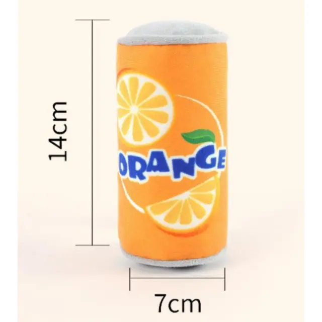 Λούτρινο Παιχνίδι Σκύλου Orange Με Ήχο 14x7cm