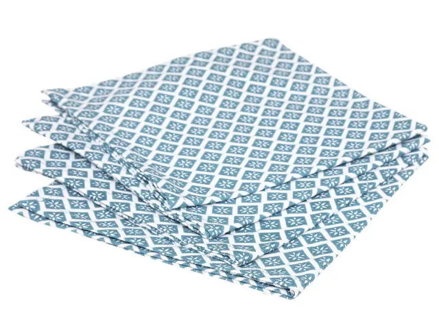 Σετ Πετσέτες φαγητού Etnik Atmosphera με διαστάσεις 40x40cm - Duck blue - 4 τεμάχια 185262Q 2