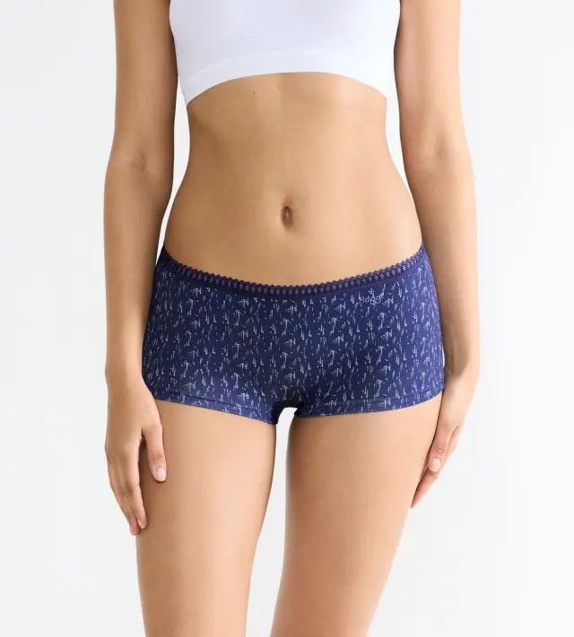 Sloggi Βαμβακερά Σλιπ Go Crush H Short C3P Συνδυασμός Μπλε Ροζ 3-Pack - S