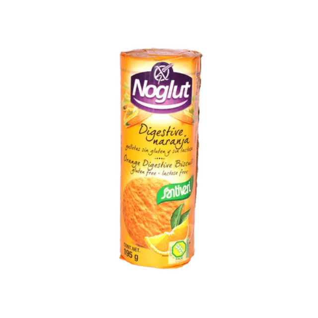 Santiveri Noglut Digestive Μπισκότα Πορτοκάλι Χωρίς Γλουτένη, 195gr