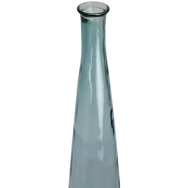 Βάζο Μπλε Ανακυκλωμένο Γυαλί 18x18x80cm 2