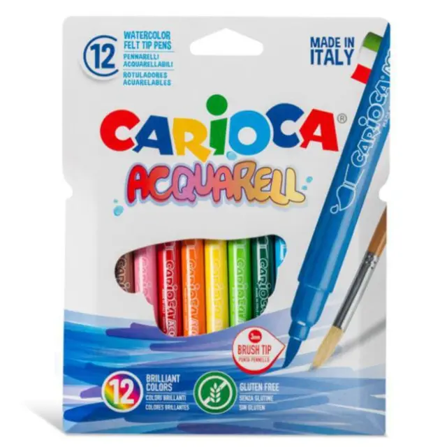 Carioca Μαρκαδόροι Ακουαρέλας 12 χρώματα (42747)