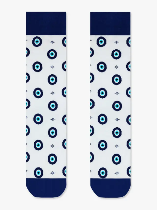 Βαμβακερή Κάλτσα με Σχέδια Pattern Eyes NODO
