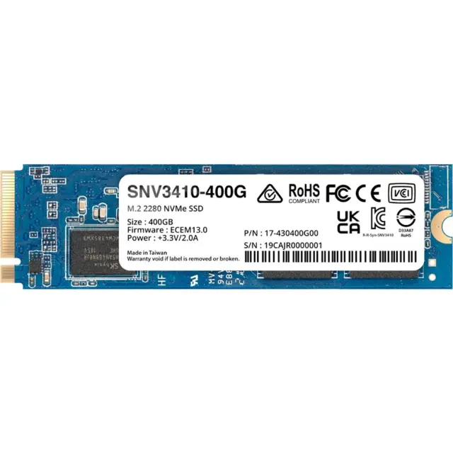 Synology SNV3410-400G 400 GB (PCIe 3.0 x4, NVMe, M.2 2280)