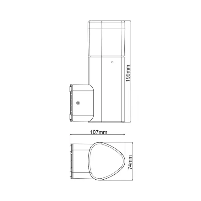 LED SMD WALL LUMINAIRE 7W 410LM 340° 230V AC 3.000K DARK GREY CRI80 IP54 30.000HRS / LG3704G 2
