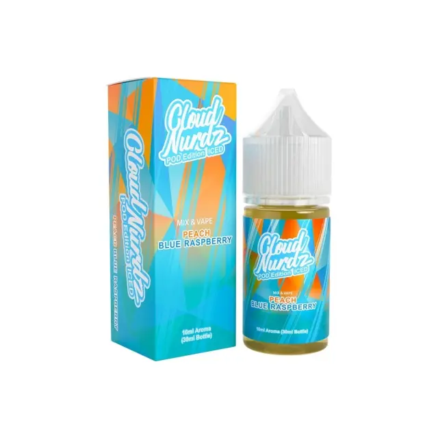 Cloud Nurdz Peach Blue Raspberry Pod Edition Iced 10ml/30ml