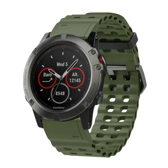 Λουράκι Σιλικόνης Ocean για Garmin 5/6/6 Pro/7/8/9 (47mm) – Green OEM