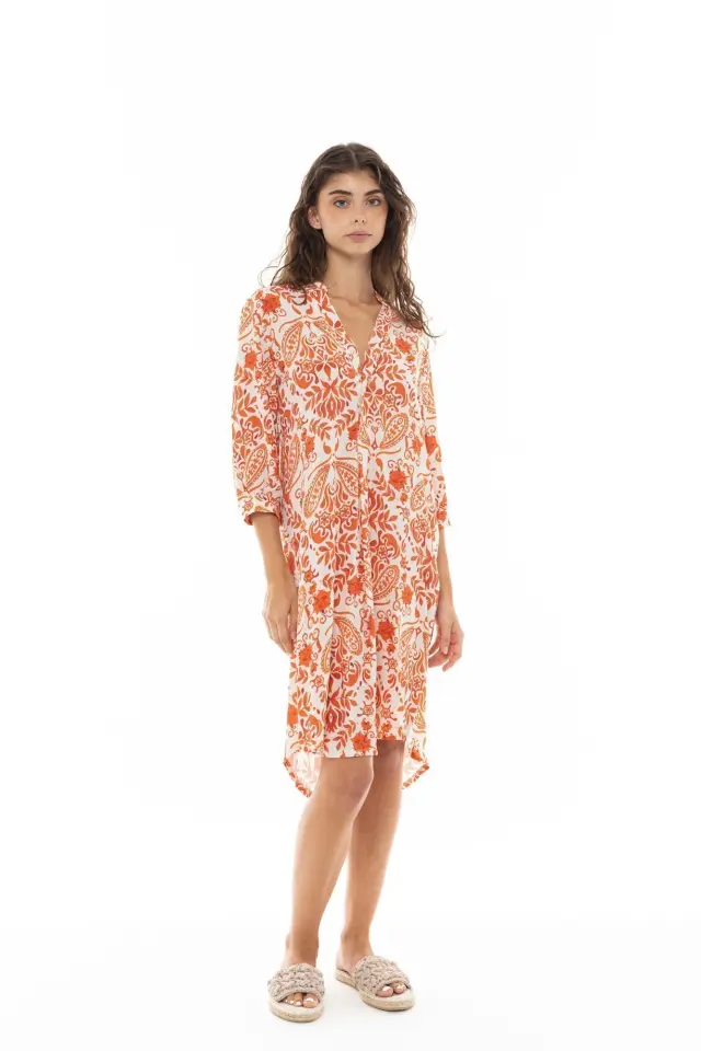 B382 - Type - BEACHWEAR ORANGE FLOWER