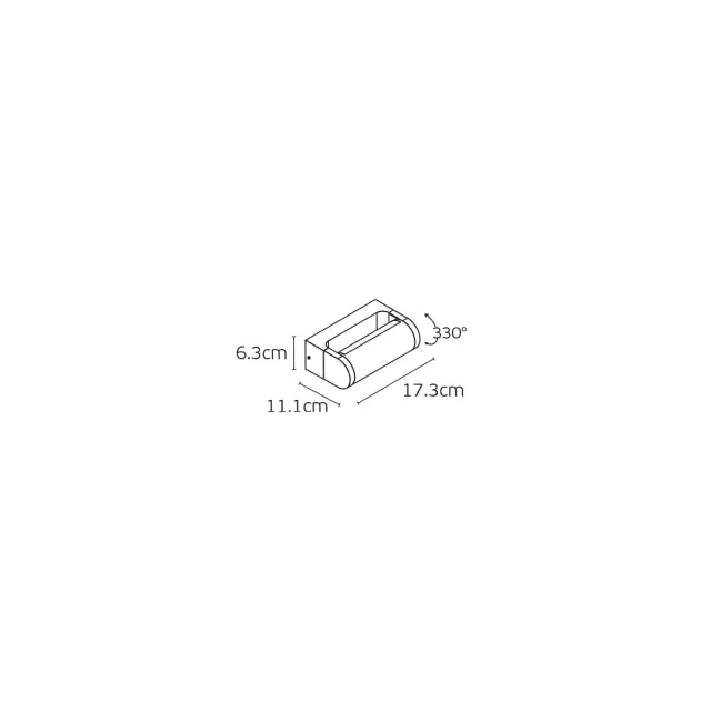 LED Απλίκα Τοίχου Εξωτερικού Χώρου Shade Rust Brown 12W 3000K IP65 Καφέ Σκουριά 3