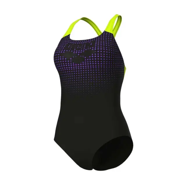 Arena Women's Foggy Dots Swimsuit Μαύρο - Κίτρινο 007986-560 (Arena)