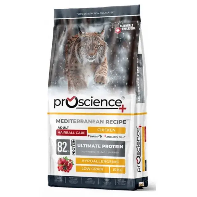 Proscience Ξηρά Τροφή Γάτας Adult Hairball 1,5kg Μονόχρωμο