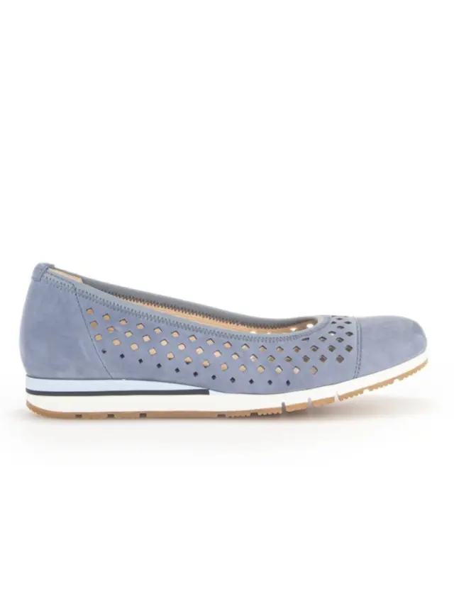 Gabor Μπαλαρίνες Γυναικείο δέρμα Nubuck Μπλέ GAB/22412 26-HEAVEN 3