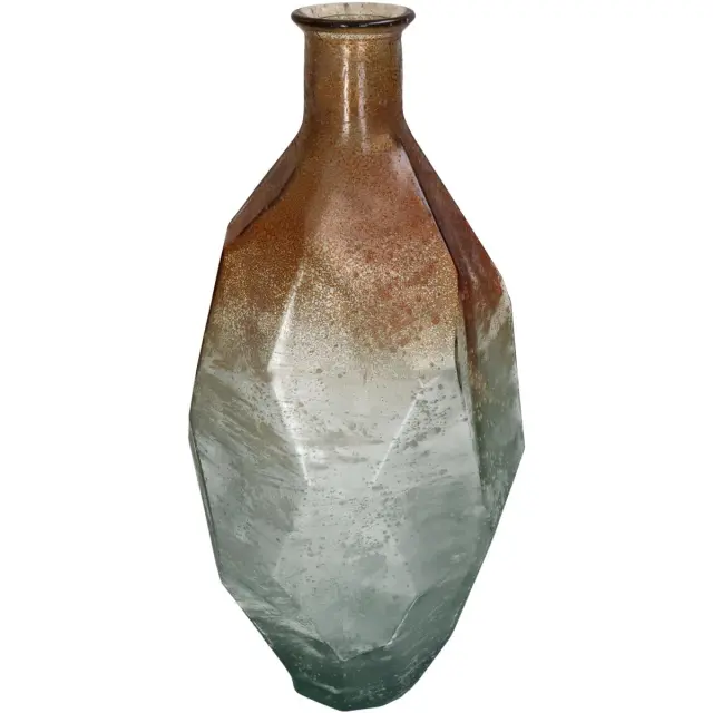 Βάζο Ώχρα Ανακυκλωμένο Γυαλί 29x29x59cm